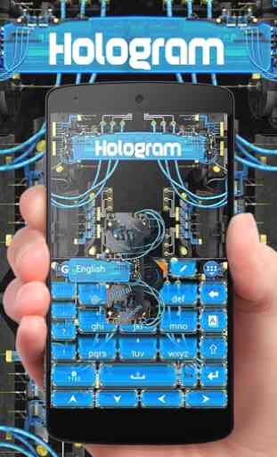 Hologram GO Keyboard Theme 1