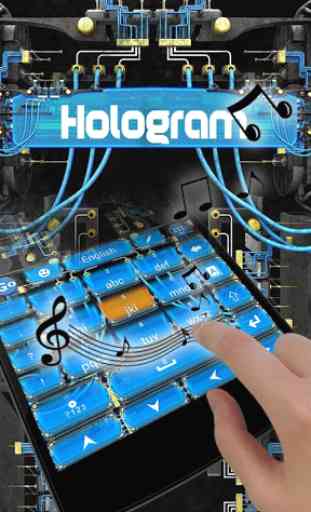 Hologram GO Keyboard Theme 3