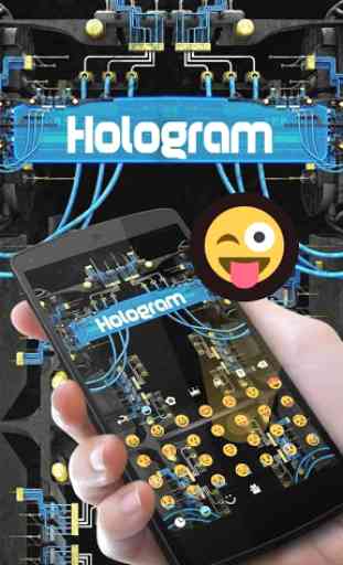 Hologram GO Keyboard Theme 4