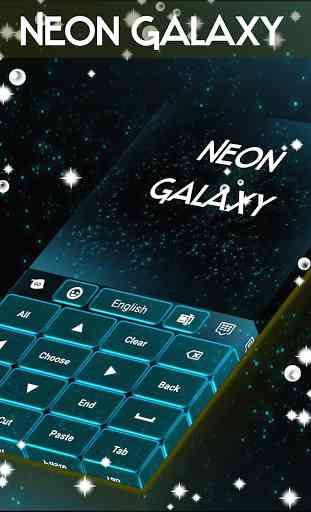Neon Galaxy Keyboard 3