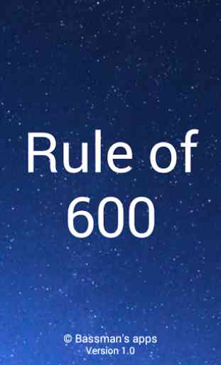 Rule of 600 1