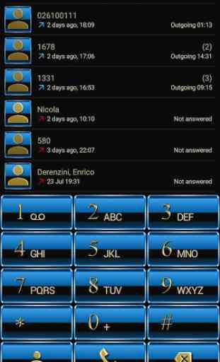 Theme for ExDialer Blue Gold 2