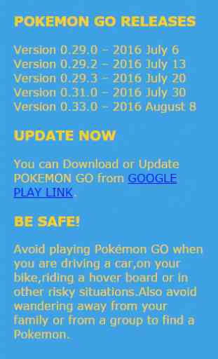 Update for Pokemon GO 1