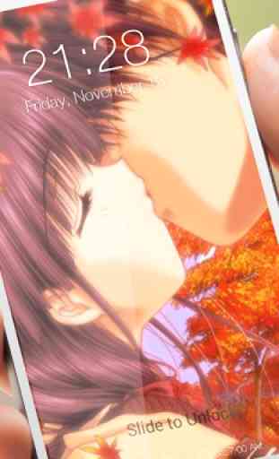 Anime Kiss Romantic Lockscreen 1