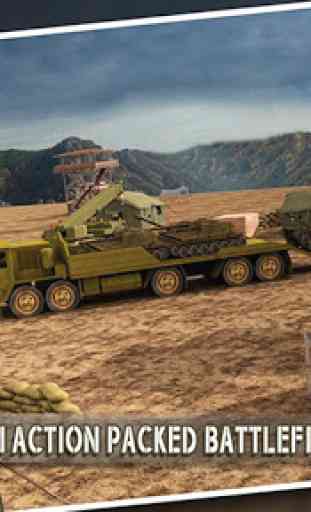 Army Truck Transport Tank 3D 1