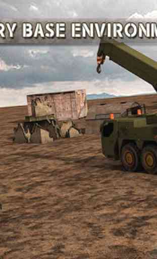 Army Truck Transport Tank 3D 4