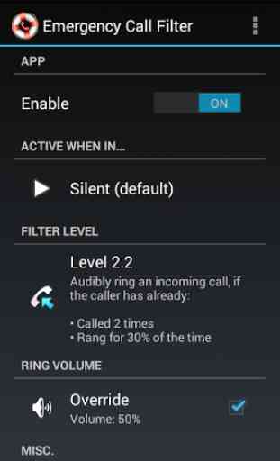 Emergency Call Filter 1
