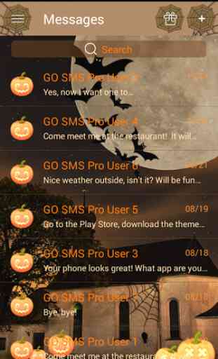 Halloween GO SMS Theme 3
