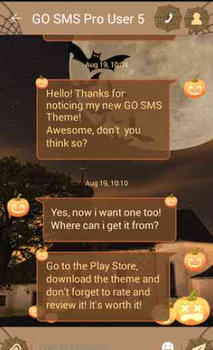 Halloween GO SMS Theme 4