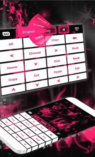Pink Flame For GO Keyboard 3