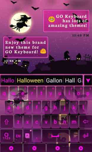 Pink Halloween Keyboard Theme 2
