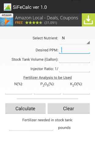 Simple Fertilizer Calculator 1
