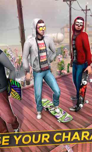 Skateboard Pro Zombie Run 3D 3