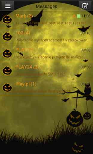 Theme Halloween for GO SMS Pro 1