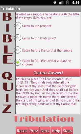 Tribulation Bible Quiz 3