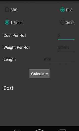 3D Printing Cost Calculator 2