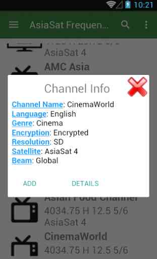 AsiaSat Frequency List 2
