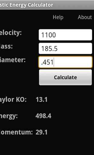 Ballistic Energy Calc 2
