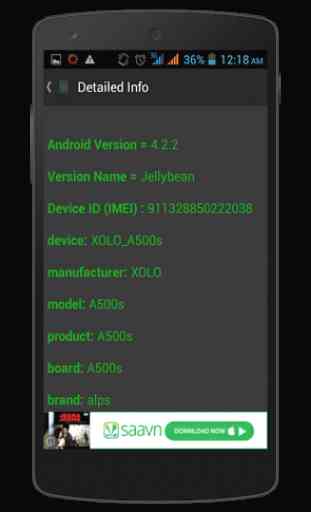 Check Device Info specs detail 3