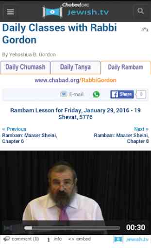Daily Classes — Rabbi Gordon 2