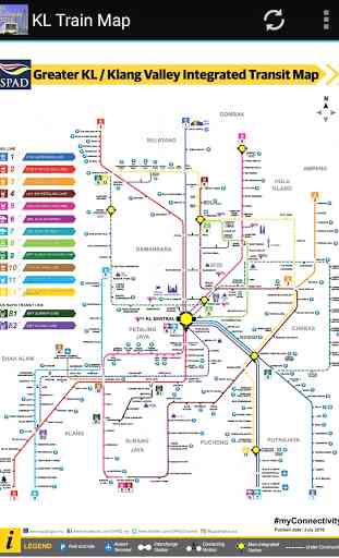 Kuala Lumpur KL MRT Train Map 1