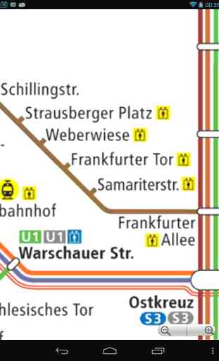 Berlin Metro (U-Bahn) Map Free 2