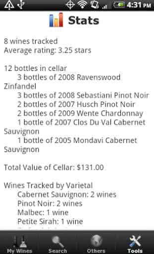 Wine + List, Ratings & Cellar 4