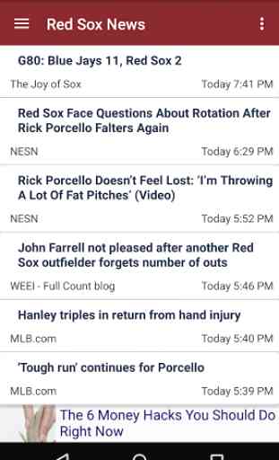 Baseball News - Red Sox 1
