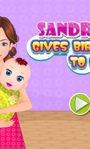 Sandra gives birth a baby 1