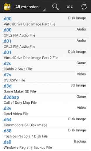 File Extensions list 1