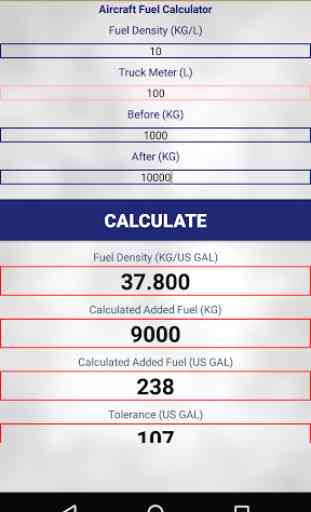 Aircraft Fuel Calculator 4