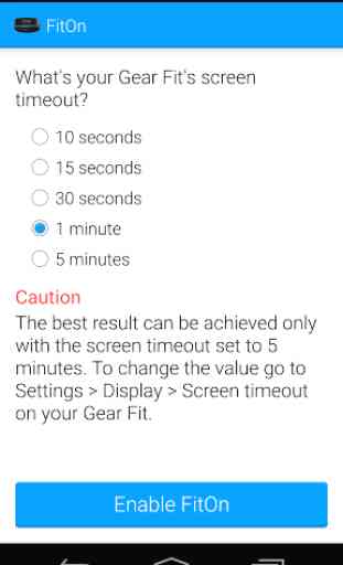 FitOn | Gear Fit's screen on 2