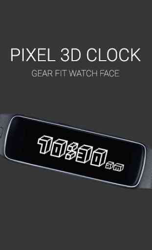 Pixel 3D Clock for Gear Fit 1