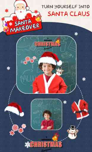 Christmas Makeover FREE - Santa Claus Photo Editor to Add Hat, Mustache & Costume 1