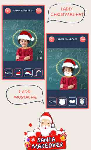 Christmas Makeover FREE - Santa Claus Photo Editor to Add Hat, Mustache & Costume 2