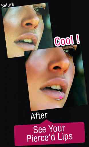 Lip Piercing Booth - The Oral Piercing App to add Lip Bites Rings on your Cute Upper and Lower Lips 4