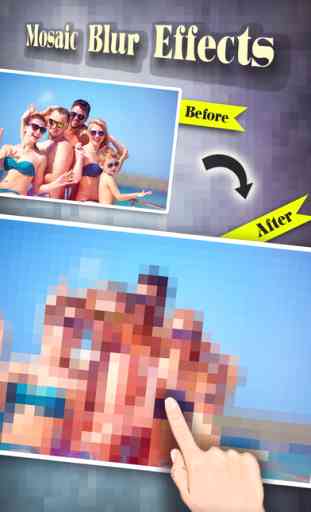 Mosaic Blur Effects Filter - Censor Pixelate Photo Editor: Touch to Show & Hide Selected Area 1