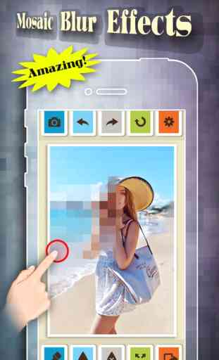 Mosaic Blur Effects Filter - Censor Pixelate Photo Editor: Touch to Show & Hide Selected Area 4