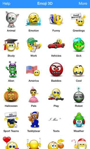 Animated Emojis - Emoji 3D - SMS Smiley Faces Sticker - FREE 3