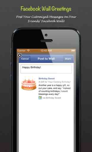 Birthday Sweet - Birthday calendar & reminder for Facebook 4