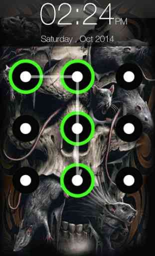 Skull Pattern Screen Lock 3