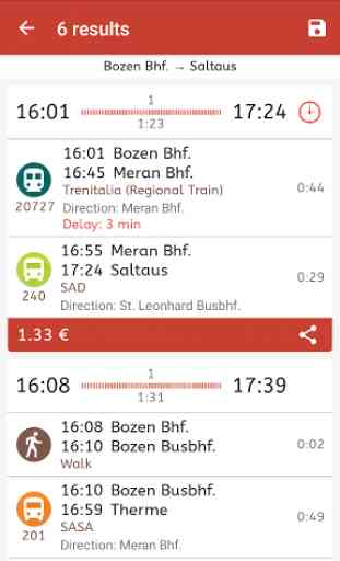 Timetable South Tyrol 3