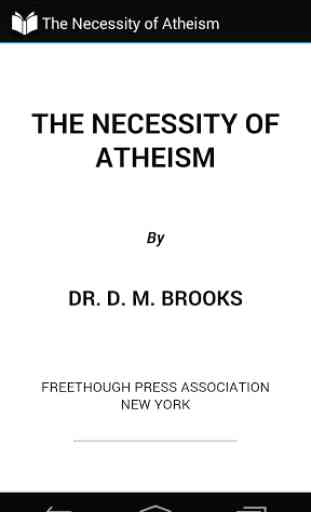 The Necessity of Atheism 1