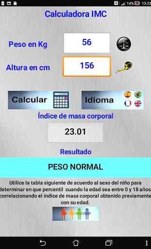 Multilingual BMI calculator 2