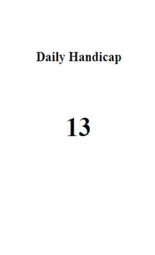 Aust Daily Handicap Calculator 3
