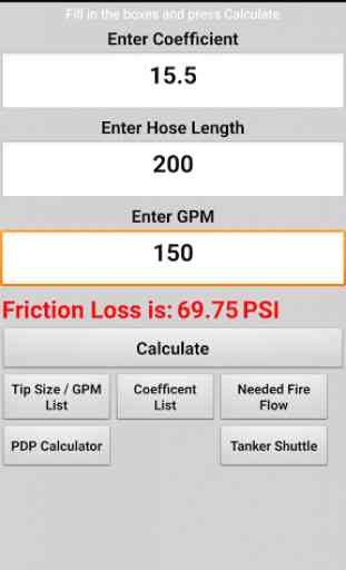 FD Friction Loss Calculator 2
