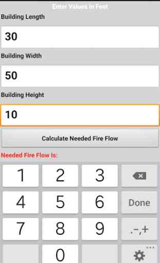 Needed fire Flow Calculator 2