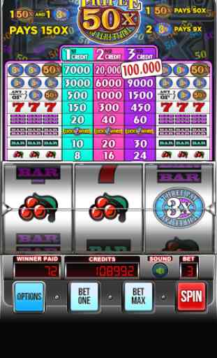 Triple 50x Pay Slot Machine 3