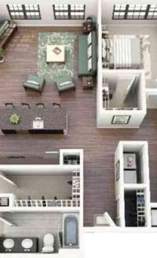 Big House Plan 3D 4