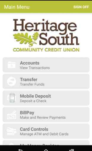 Heritage South Mobile Banking 1